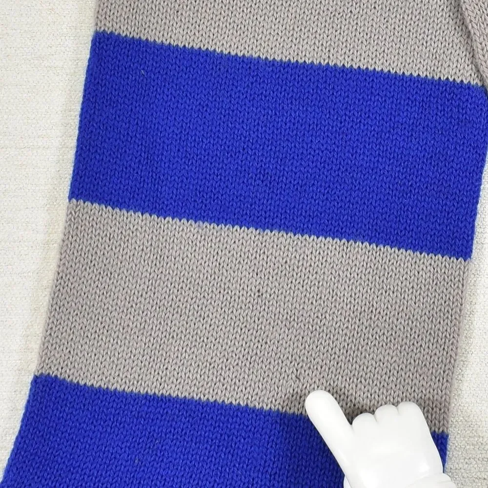 Vintage The Six Footer Yale Georgetown University Kentucky Wool Scarf Blue Gray